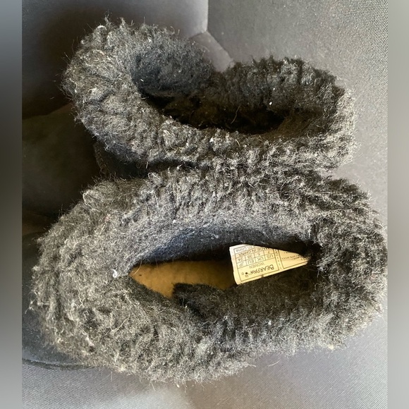 Bearpaw Heidi II Boot Black Suede Faux Fur Mid Rise W7 - Picture 4 of 7